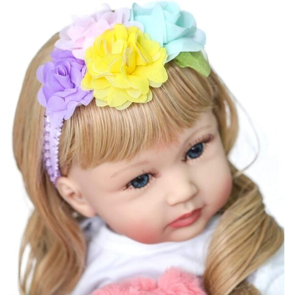 Lifelike Toddler Reborn Doll Silicone 24 Inch Realistic Reborn Baby Doll Girl - Picture 4 of 5